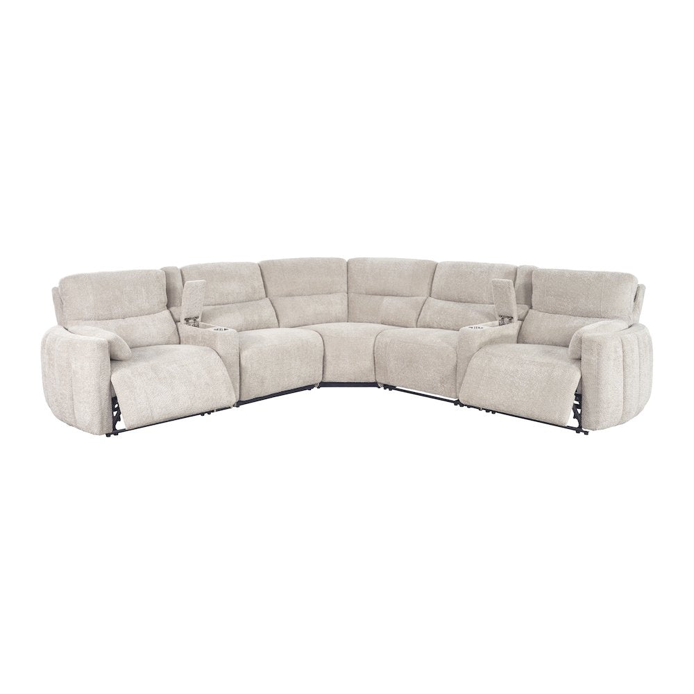 Modesto - Buttercream 7 Piece Modular Power Reclining Sectional