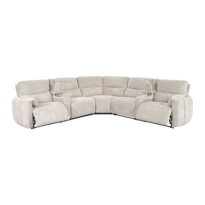 Modesto - Buttercream 7 Piece Modular Power Reclining Sectional