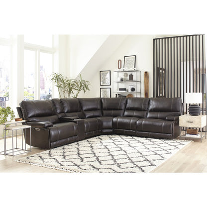 Verona Coffee - Powered By Freemotion 6 Piece Modular Power Reclining Sectional
