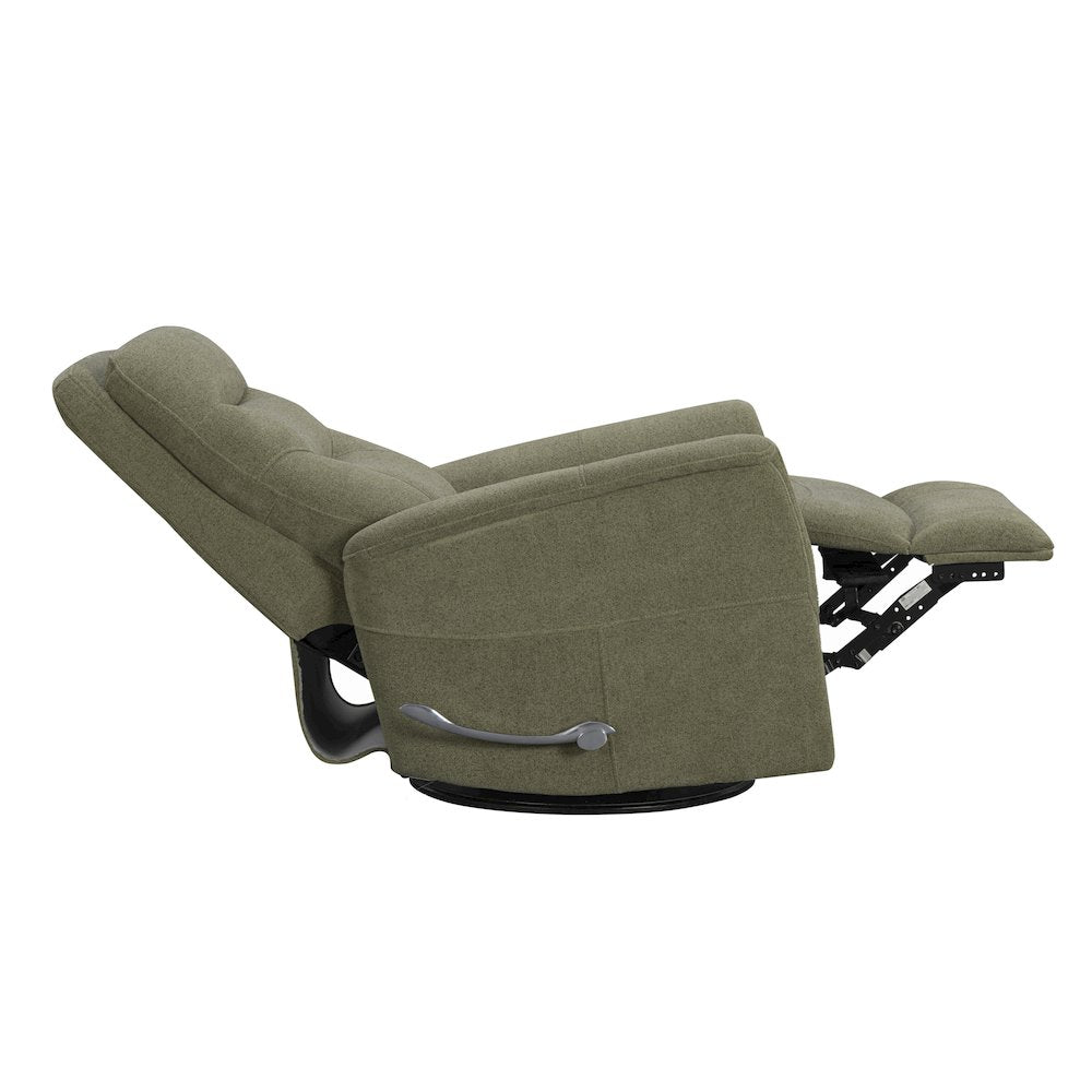 Gemini Snazzy Olive Manual Swivel Glider Recliner