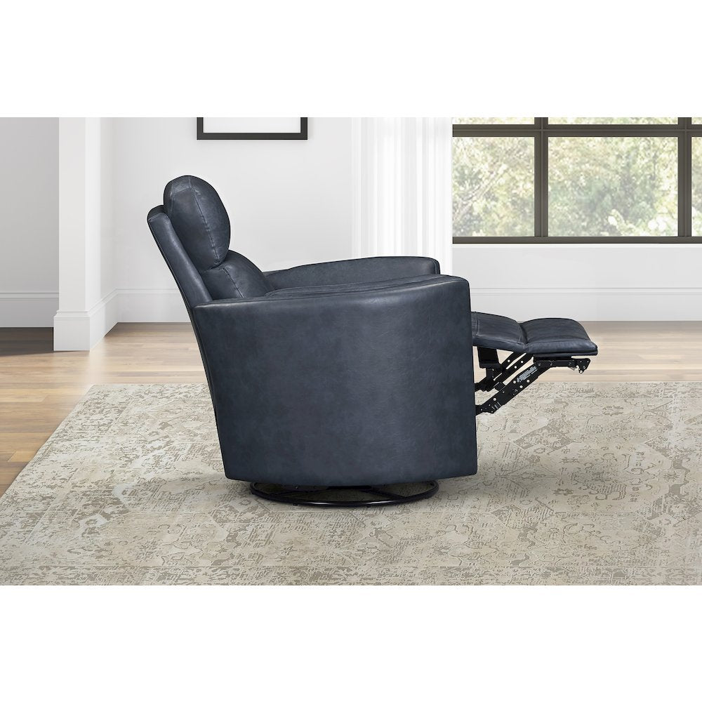Radius Vintage Navy Power Swivel Glider Recliner