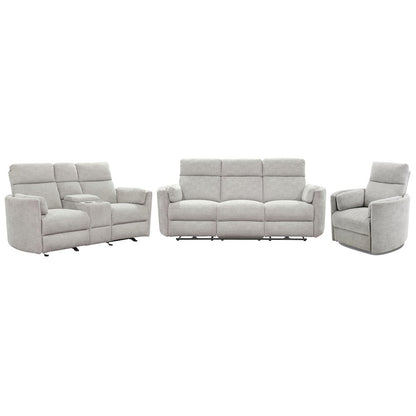 Radius - Mineral Power Reclining Sofa Loveseat and Recliner