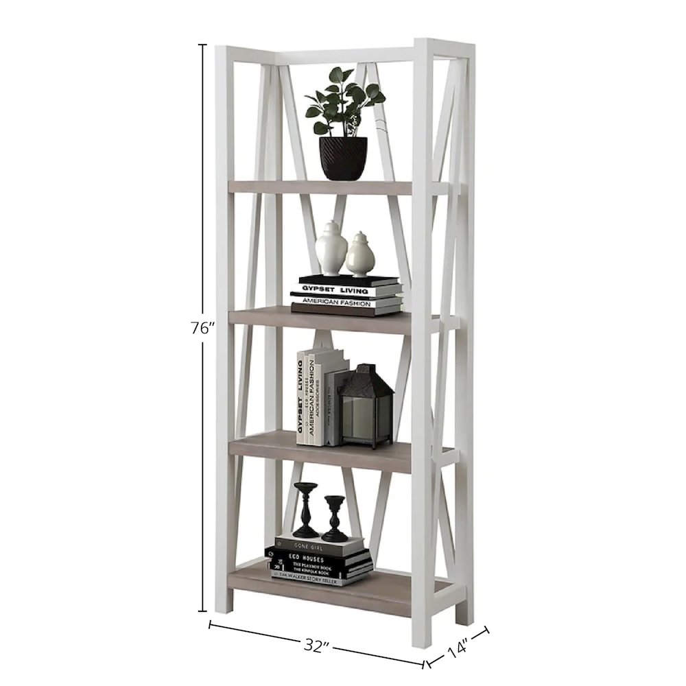 Modern - Cotton Etagere Bookcase