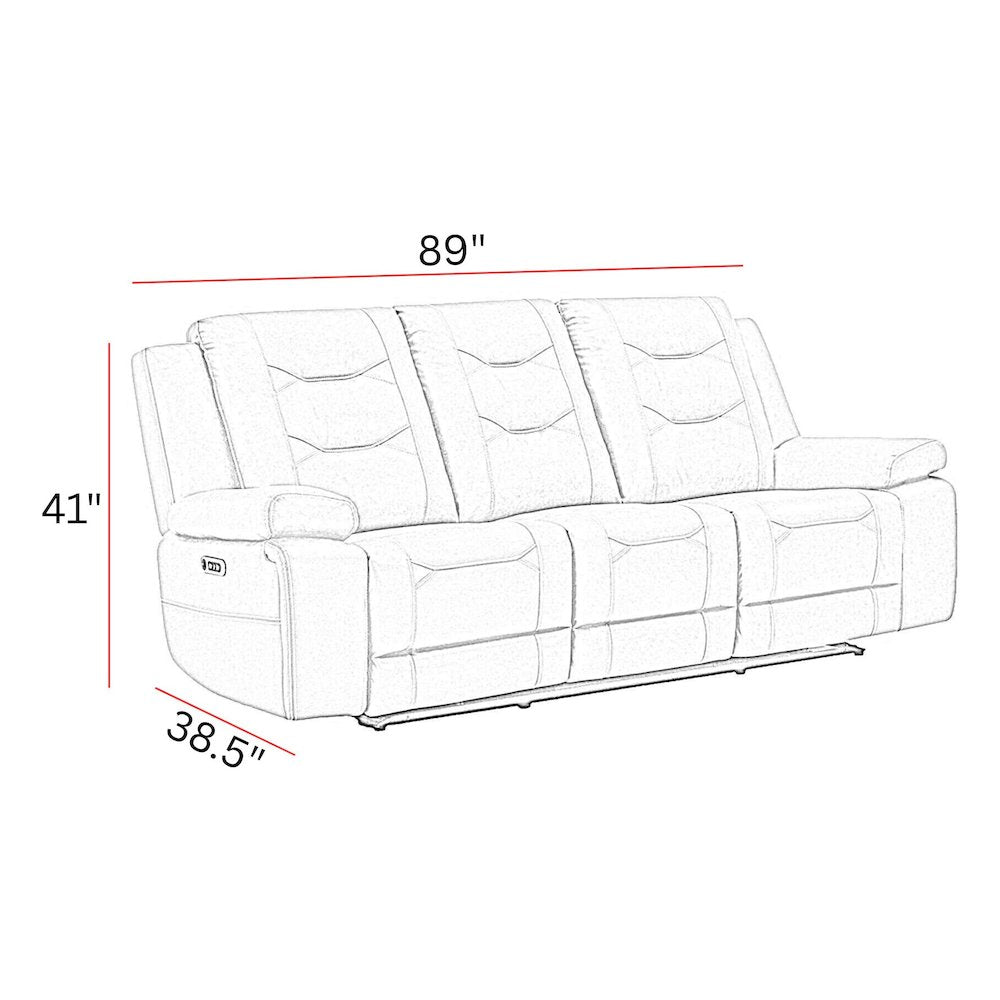 Caldwell - Tahoe Fog Power Reclining Sofa P2