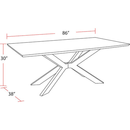 Monaco Dining 86 In. Rectangular Dining Table