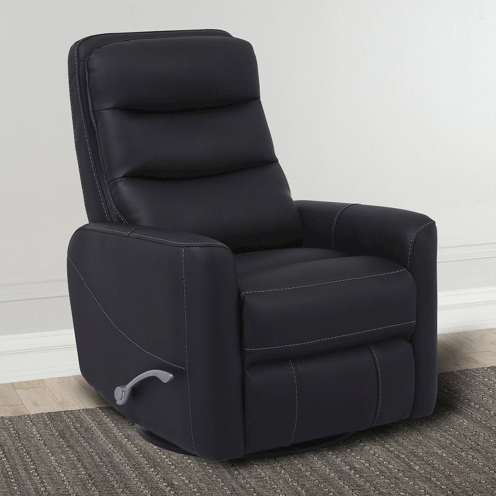 Hercules - Black Swivel Glider Recliner Two Pack