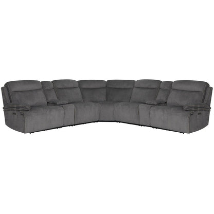 Alpine - Airy Midnight 7 Piece Zero Gravity Power Reclining Sectional