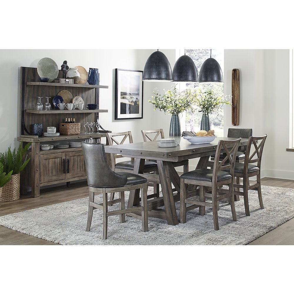 Lodge Dining Upholstered Counter Chair Two Pack