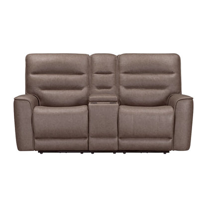 Lawson Sydney Brunette Power Zero Gravity Tilt Console Loveseat P2