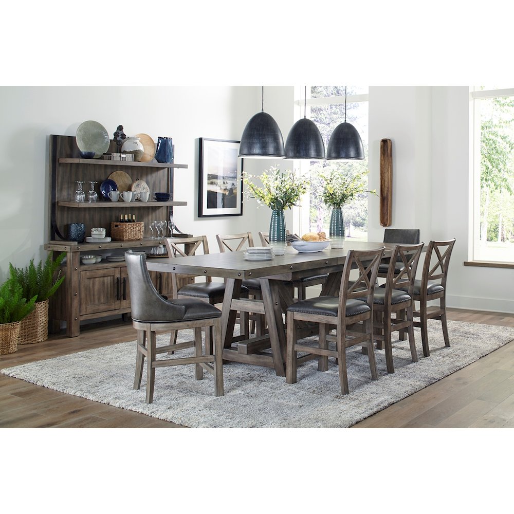Lodge Dining Upholstered Counter Chair Two Pack