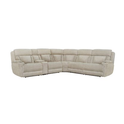 6 Piece Modular Power Reclining Sectional with Power Adjustable Headrests