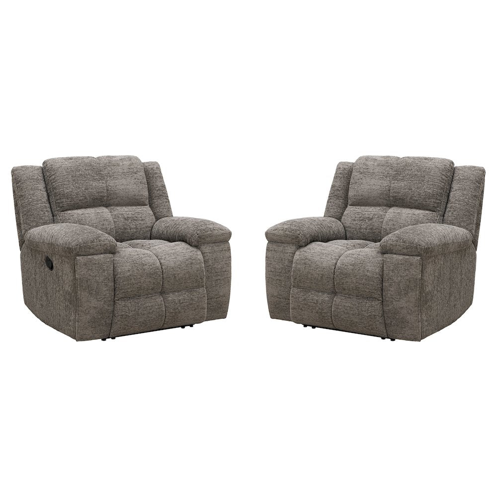 Buster Cabot Stone Recliner Two Pack