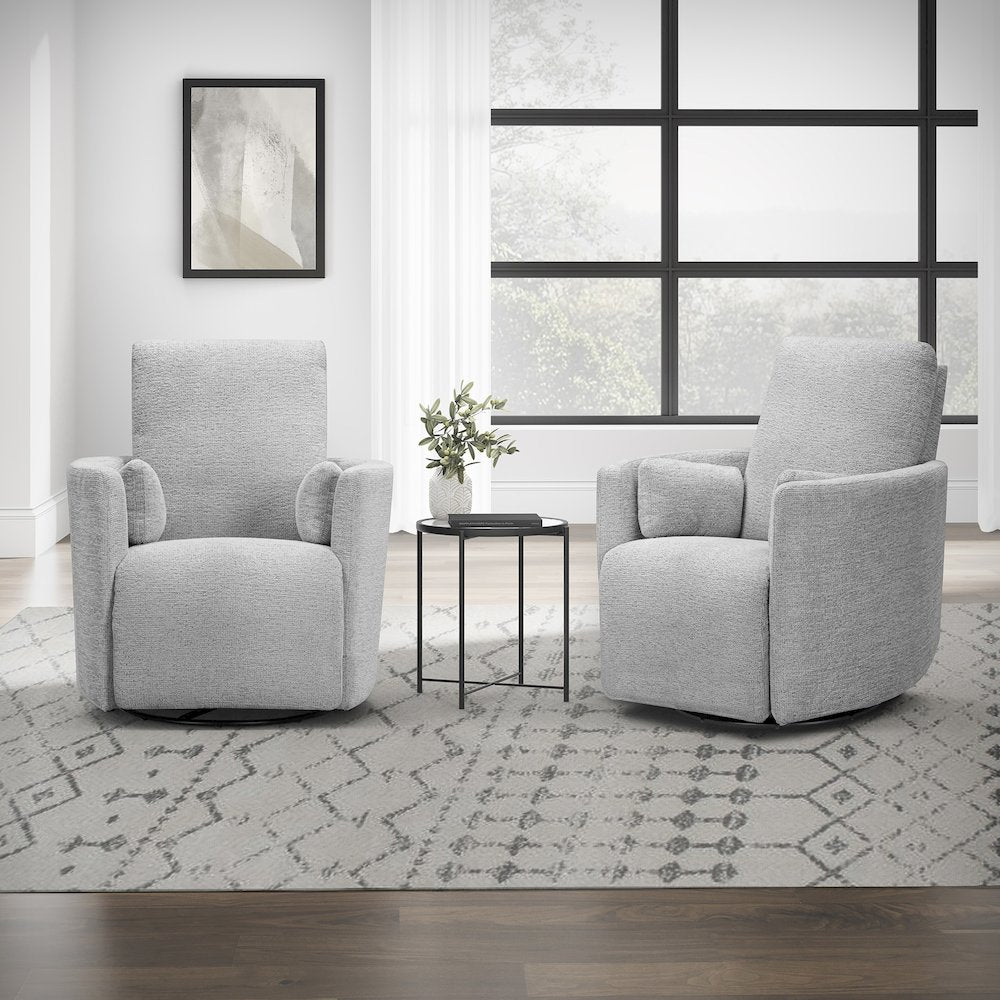 Turner Vincent Fog Manual Swivel Glider Recliner Two Pack