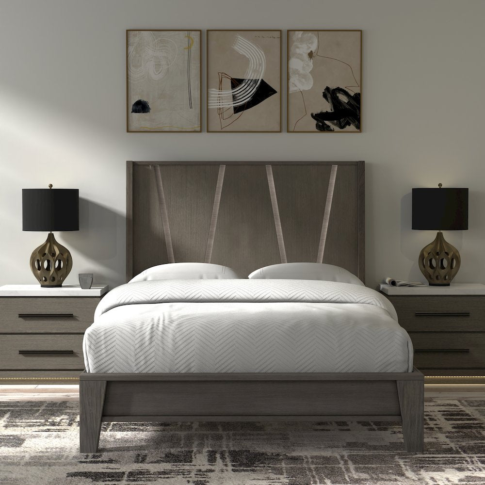 Pure Modern Bedroom Queen Panel Bed