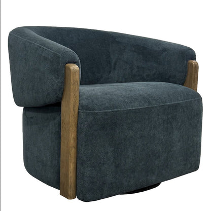 Finley - Island Teal Swivel Accent Chair Two Pack