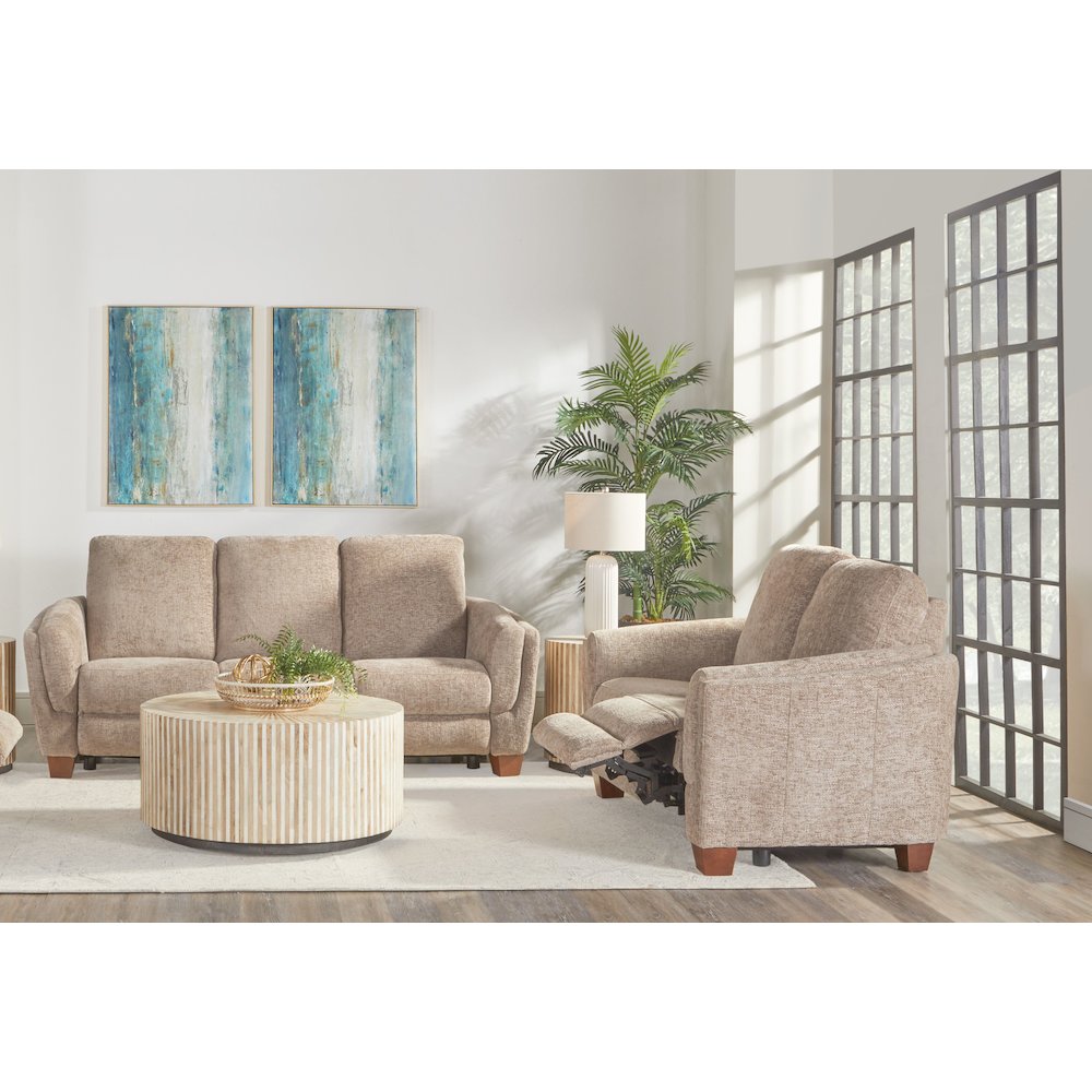 Morehead - Biscotti Power Reclining Sofa and Loveseat