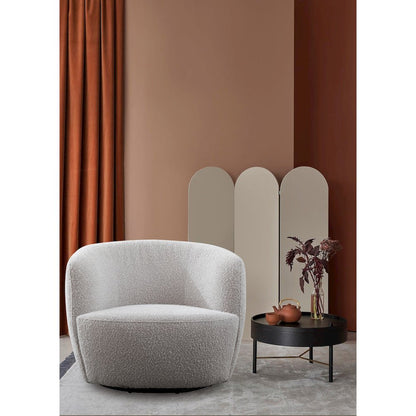 Carina - Bloke Cotton Swivel Barrel Chair Two Pack