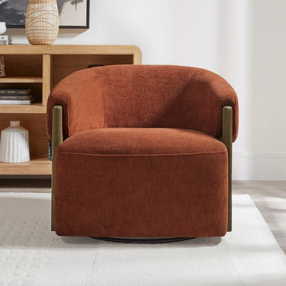 Finley - Island Rust Swivel Accent Chair Two Pack