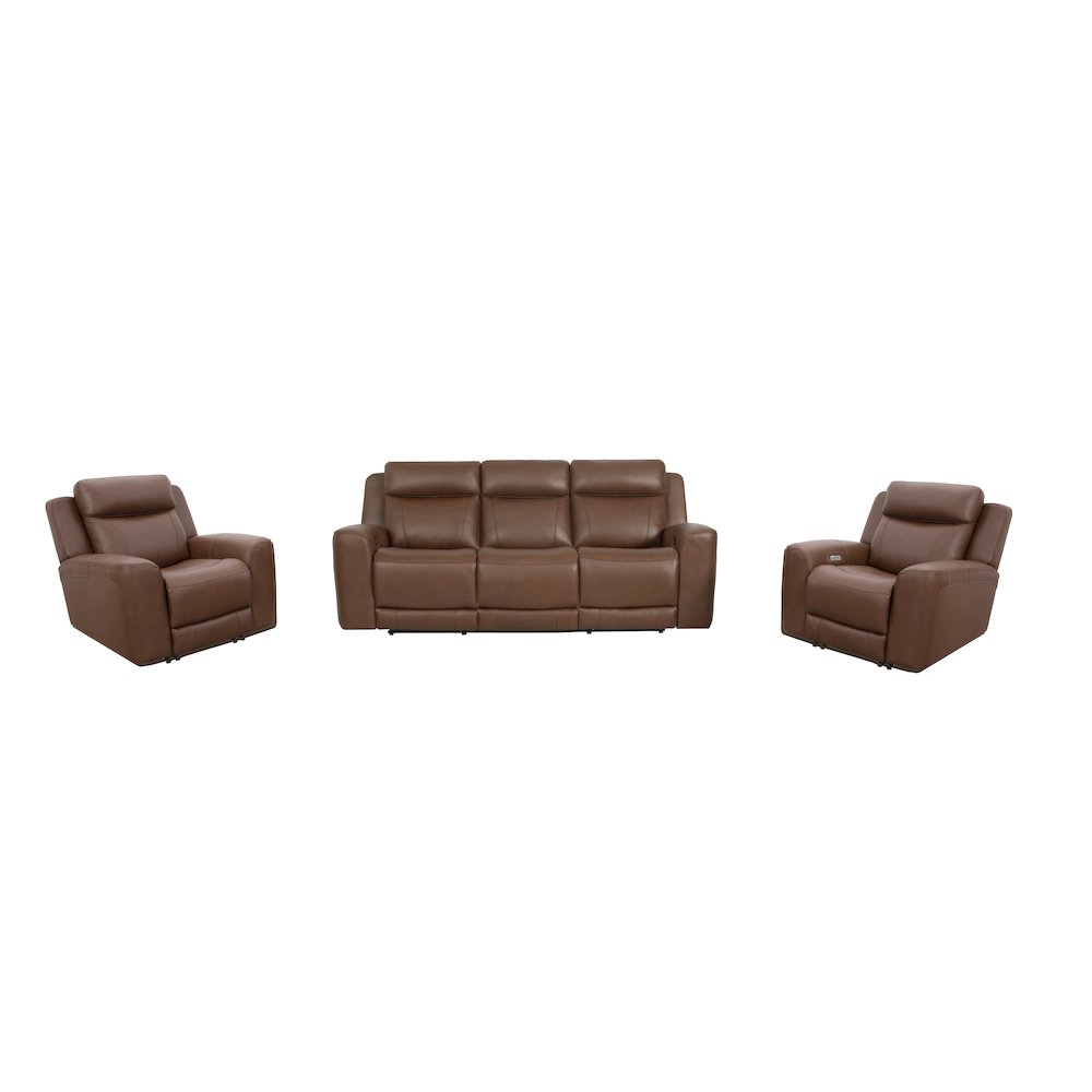 Calgary - Autumn Umber Power Reclining Sofa and 2 Recliners