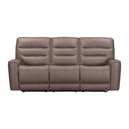 Lawson Sydney Brunette Zero Gravity Triple Power Reclining Sofa with Drop