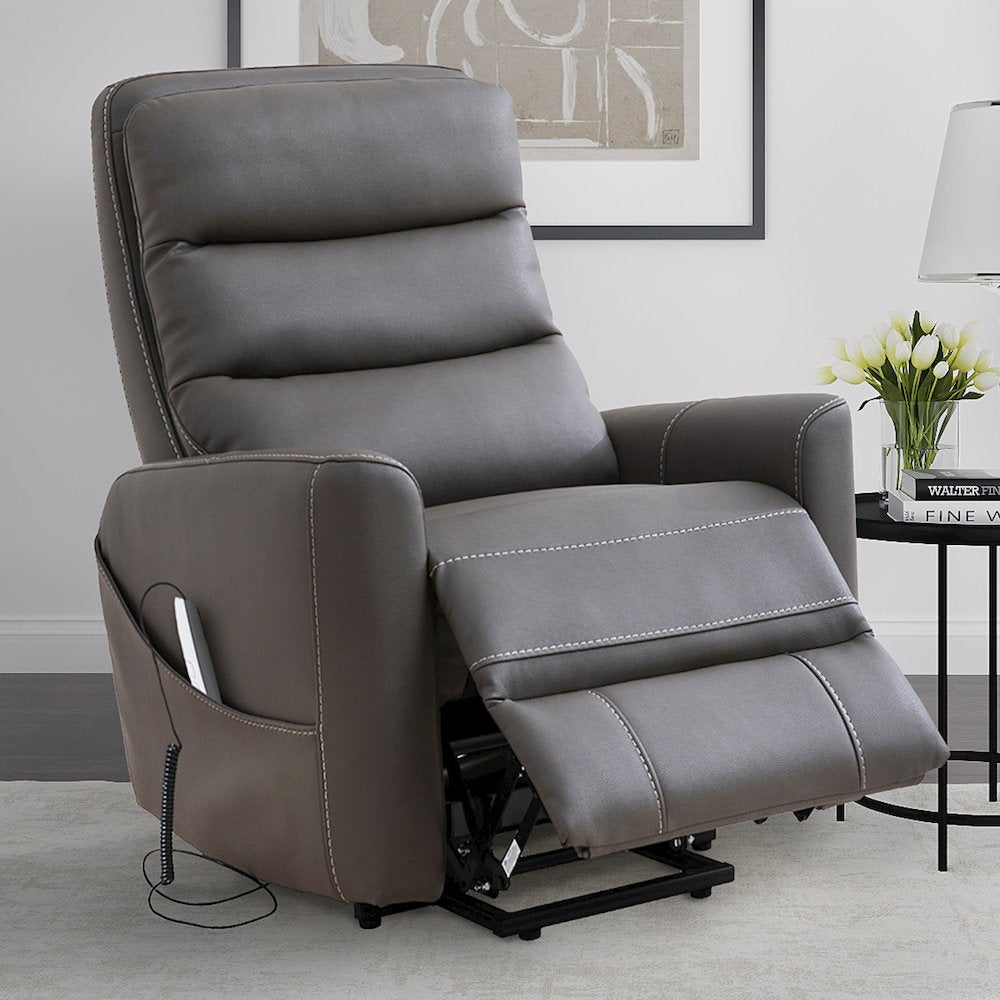 Hercules-Haze Power Lift Recliner with Articulating Headrest Two Pack