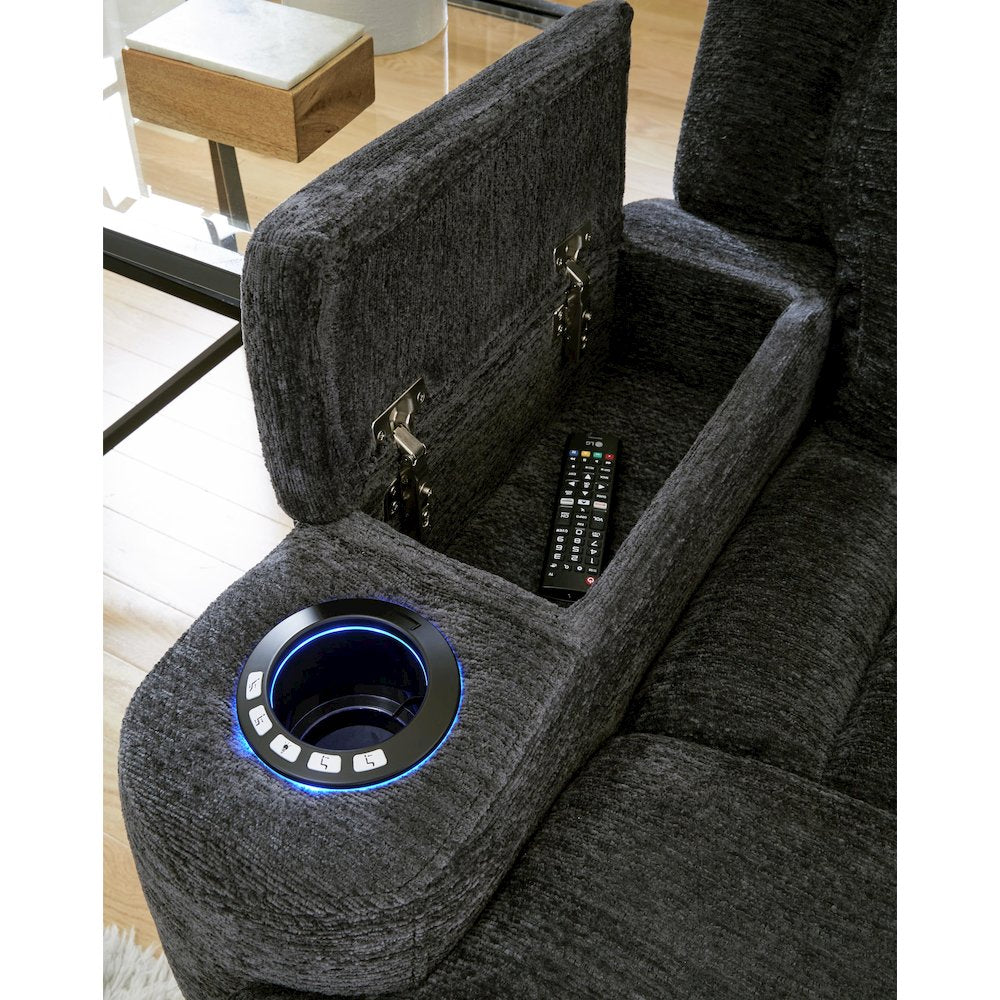 Dalton - Lucky Charcoal Power Recliner
