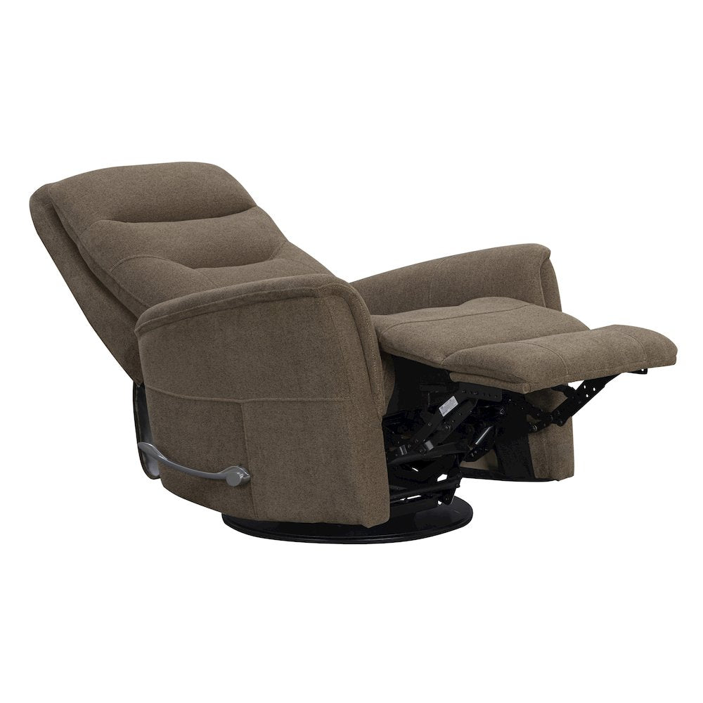 Gemini Snazzy Shiitake Manual Swivel Glider Recliner