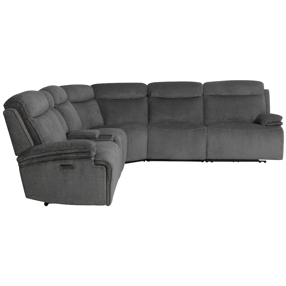 Alpine - Airy Midnight 6 Piece Zero Gravity Power Reclining Sectional