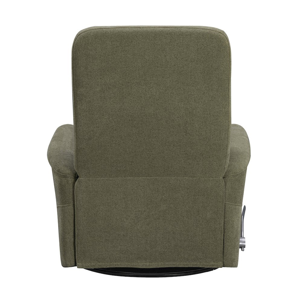Gemini Snazzy Olive Manual Swivel Glider Recliner