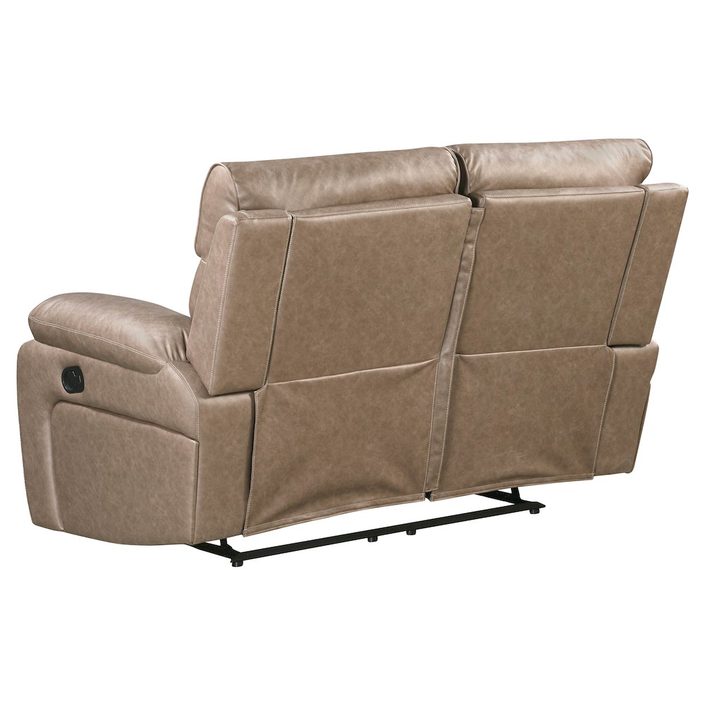 Theon Stokes Toffee Reclining Loveseat