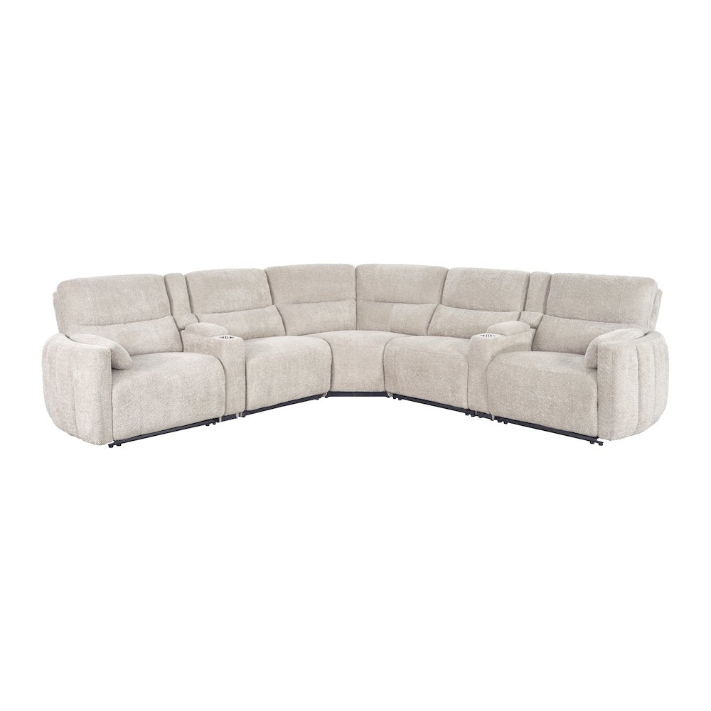 Modesto - Buttercream 7 Piece Modular Power Reclining Sectional