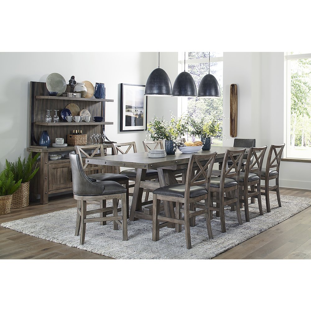 Lodge Dining Upholstered Counter Chair Two Pack