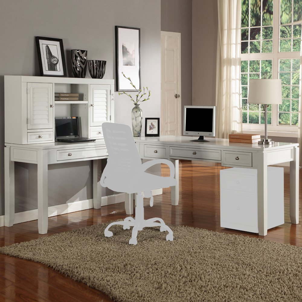Boca L Shape Desk with Hutch