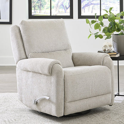 Gentry - Ecru Mist Manual Swivel Glider Recliner Two Pack