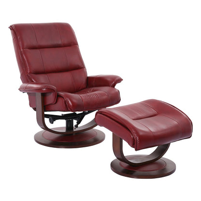 Knight - Rouge Manual Reclining Swivel Chair and Ottoman