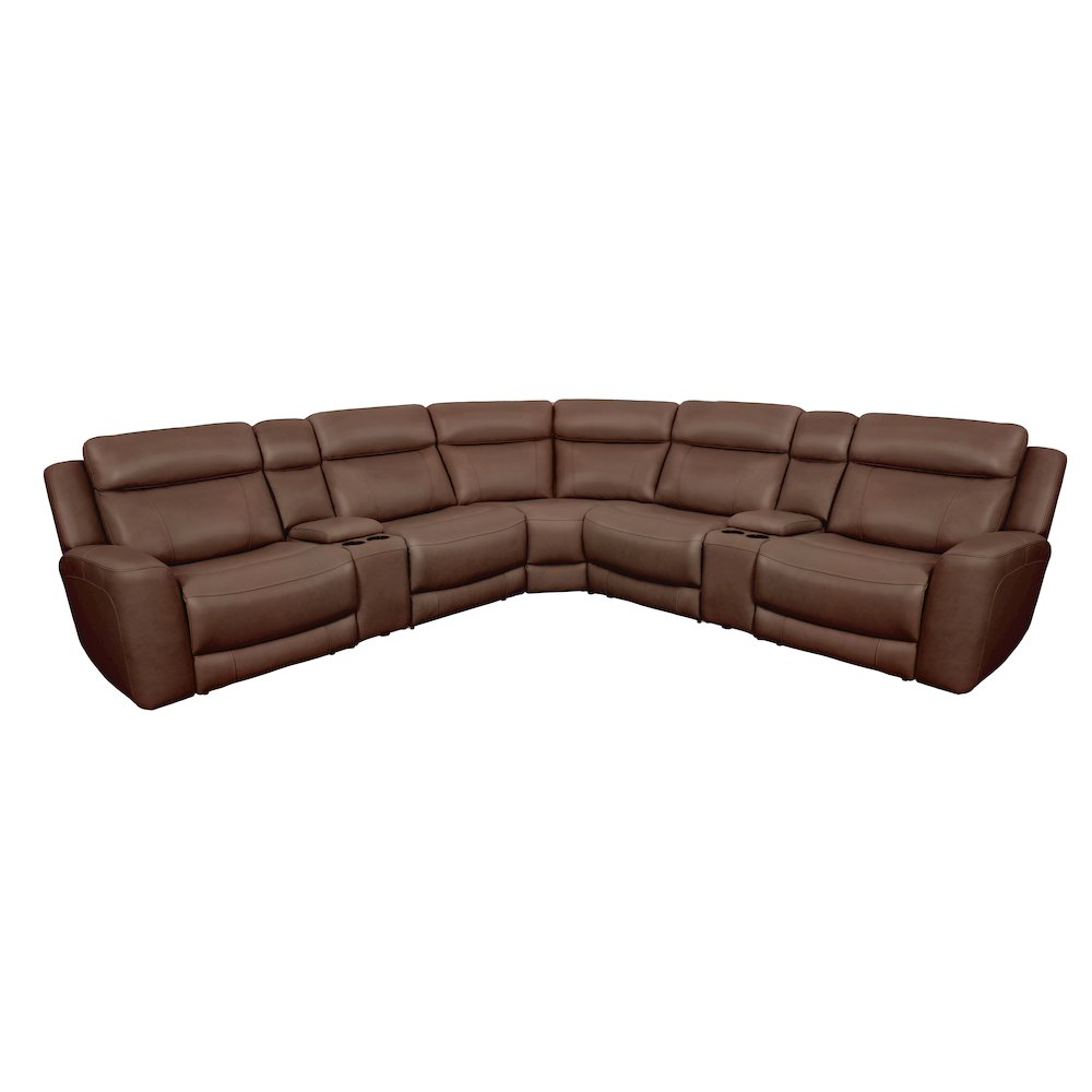 7 Piece Modular Reclining Sectional with Power Adjustable Headrests