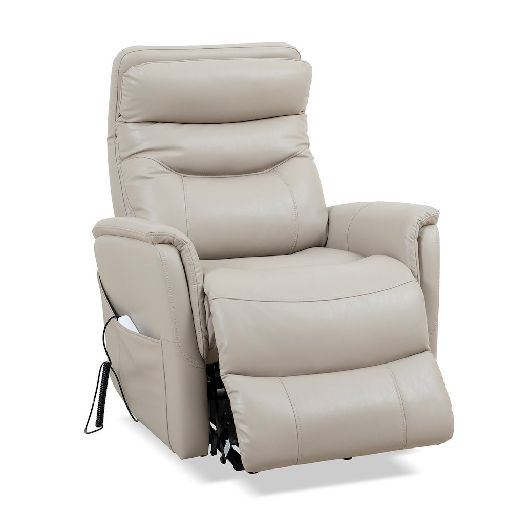 Gemini - Softy Ivory Power Lift Recliner with Articulating Headrest Two Pack