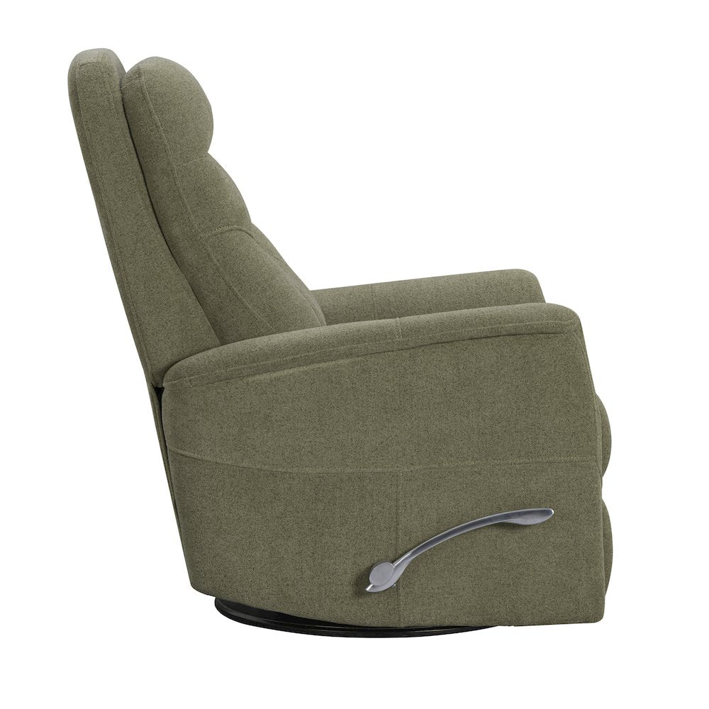 Gemini Snazzy Olive Manual Swivel Glider Recliner