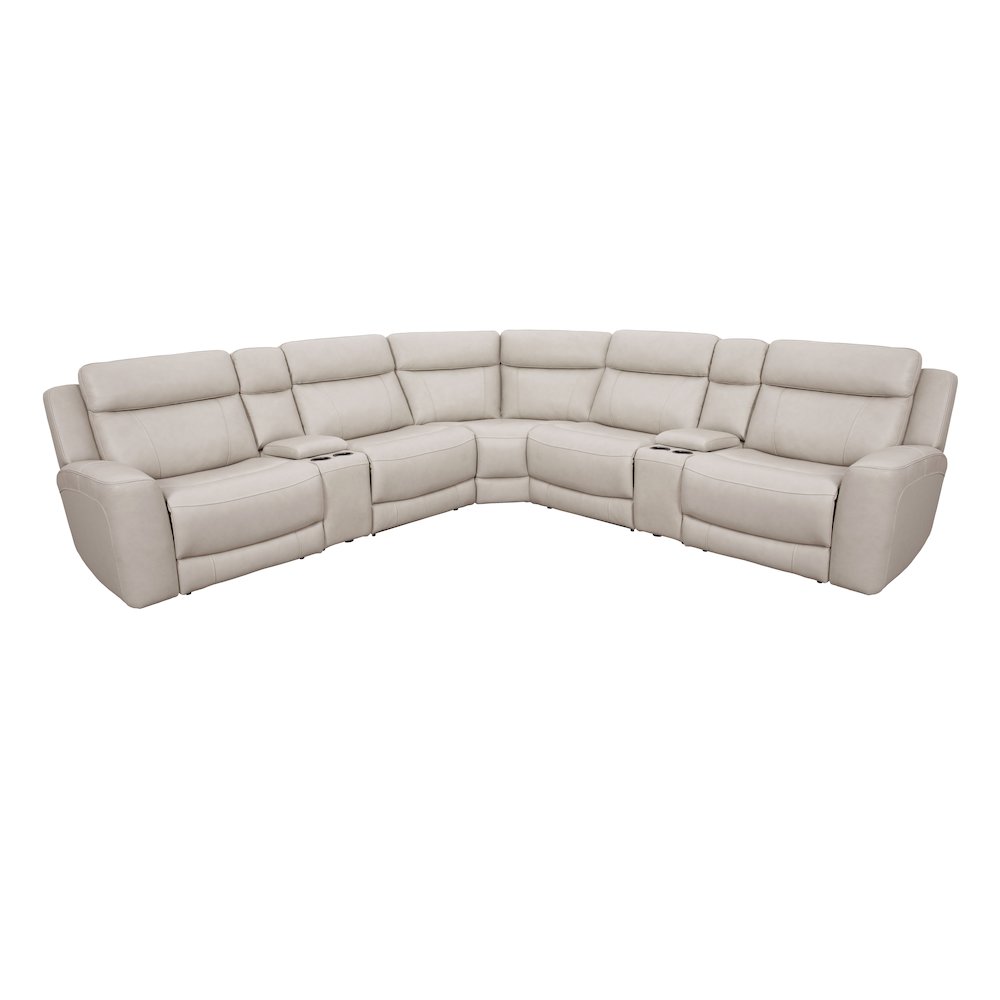 7 Piece Modular Reclining Sectional with Power Adjustable Headrests