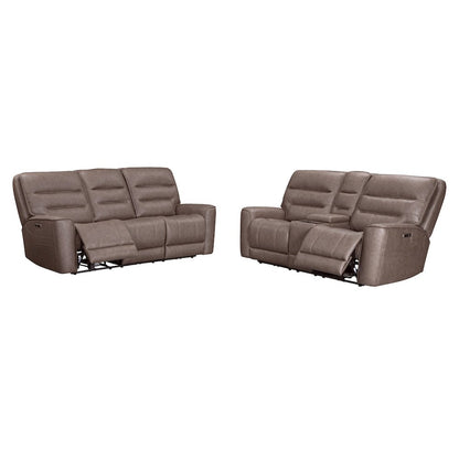 Lawson Sydney Brunette Zero Gravity Power Reclining Sofa and Loveseat