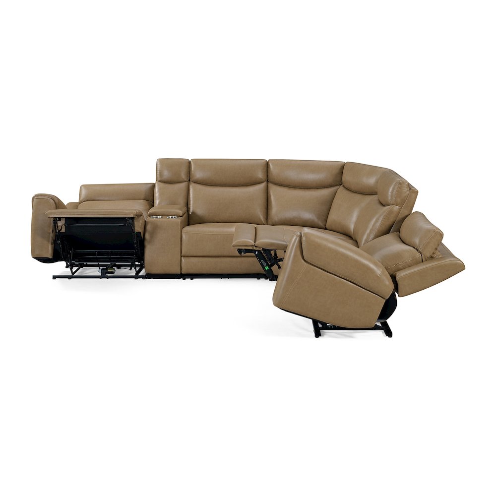 Momentum - Cashew 6 Piece Modular Power Reclining Sectional