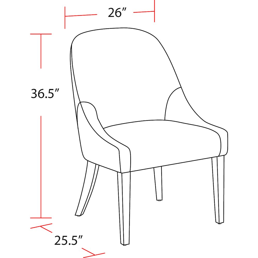 Pure Modern Dining Upholstered Armless Side Chair
