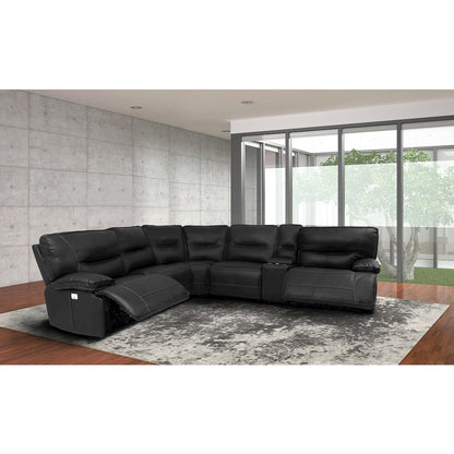 6 Piece Modular Power Reclining Sectional with Power Adjustable Headrests