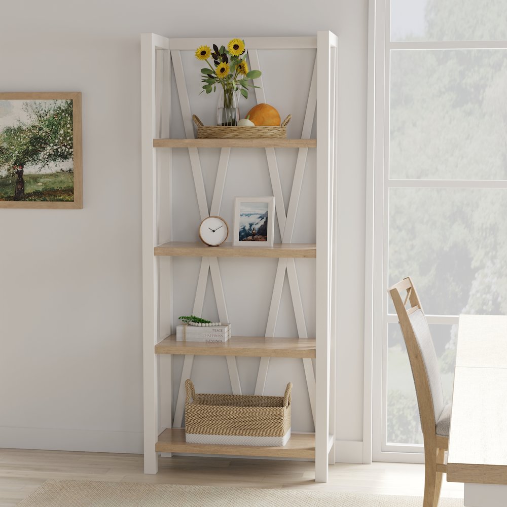 Modern - Cotton Etagere Bookcase