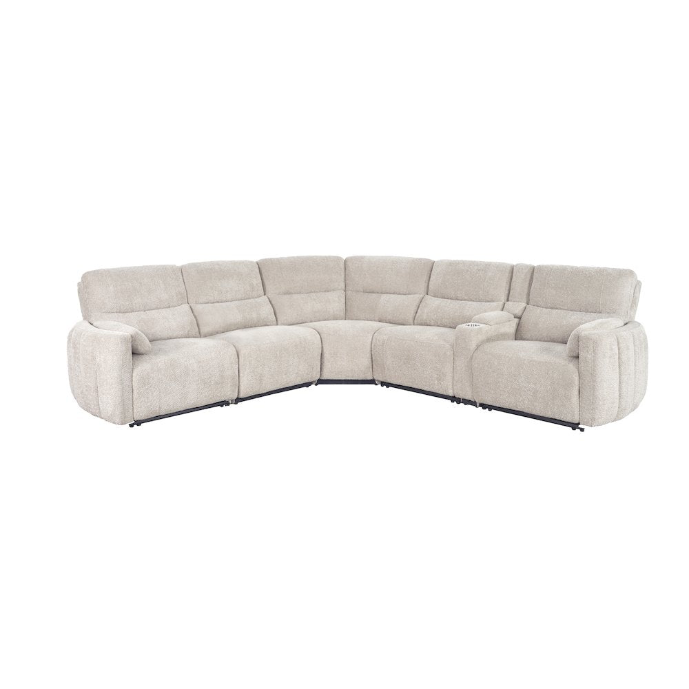 Modesto - Buttercream 6 Piece Modular Power Reclining Sectional