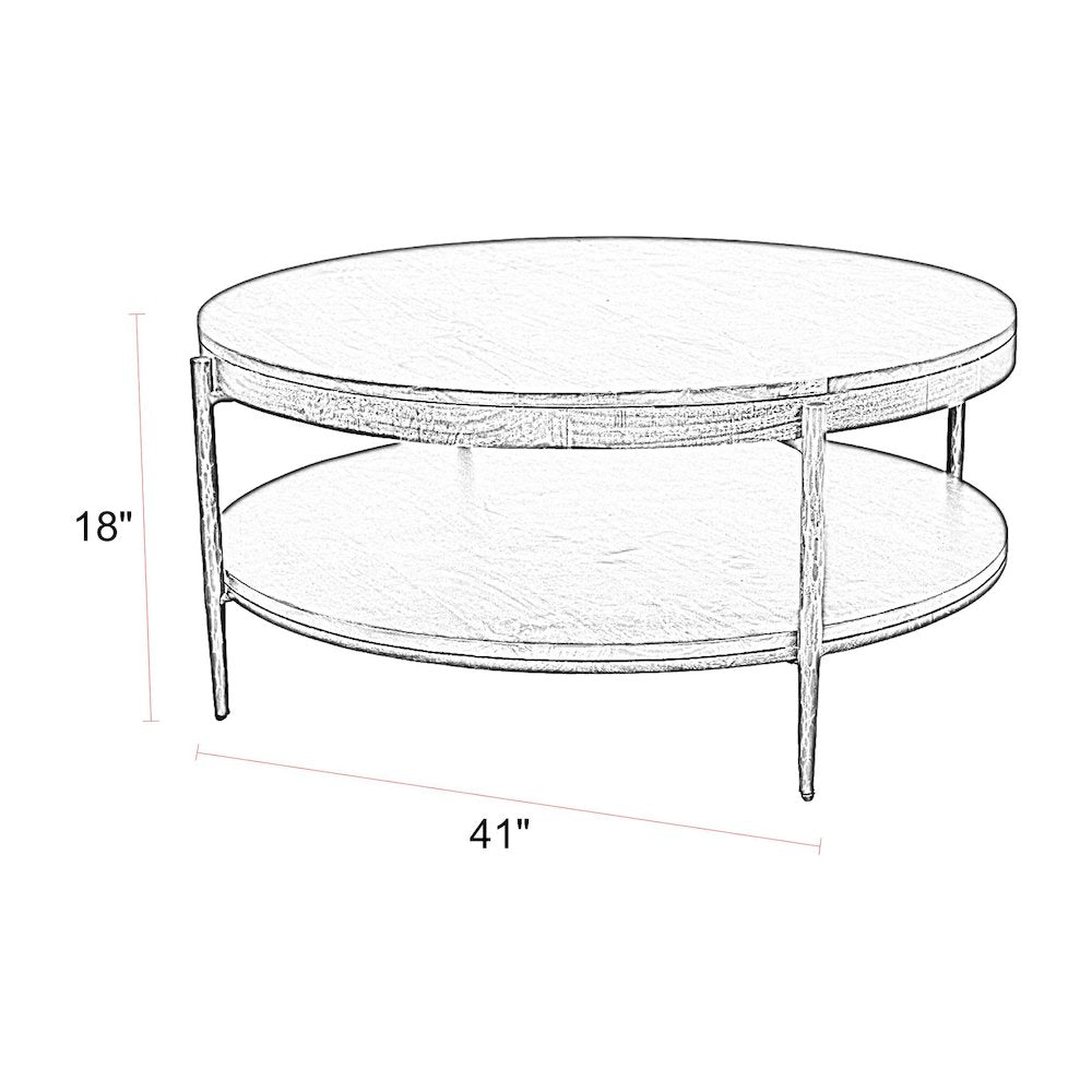 Bengal 41 Inch Round Cocktail Table