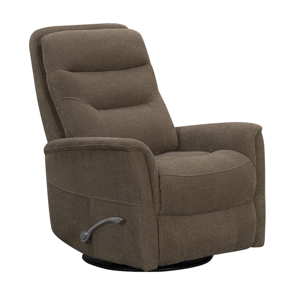 Gemini Snazzy Shiitake Manual Swivel Glider Recliner