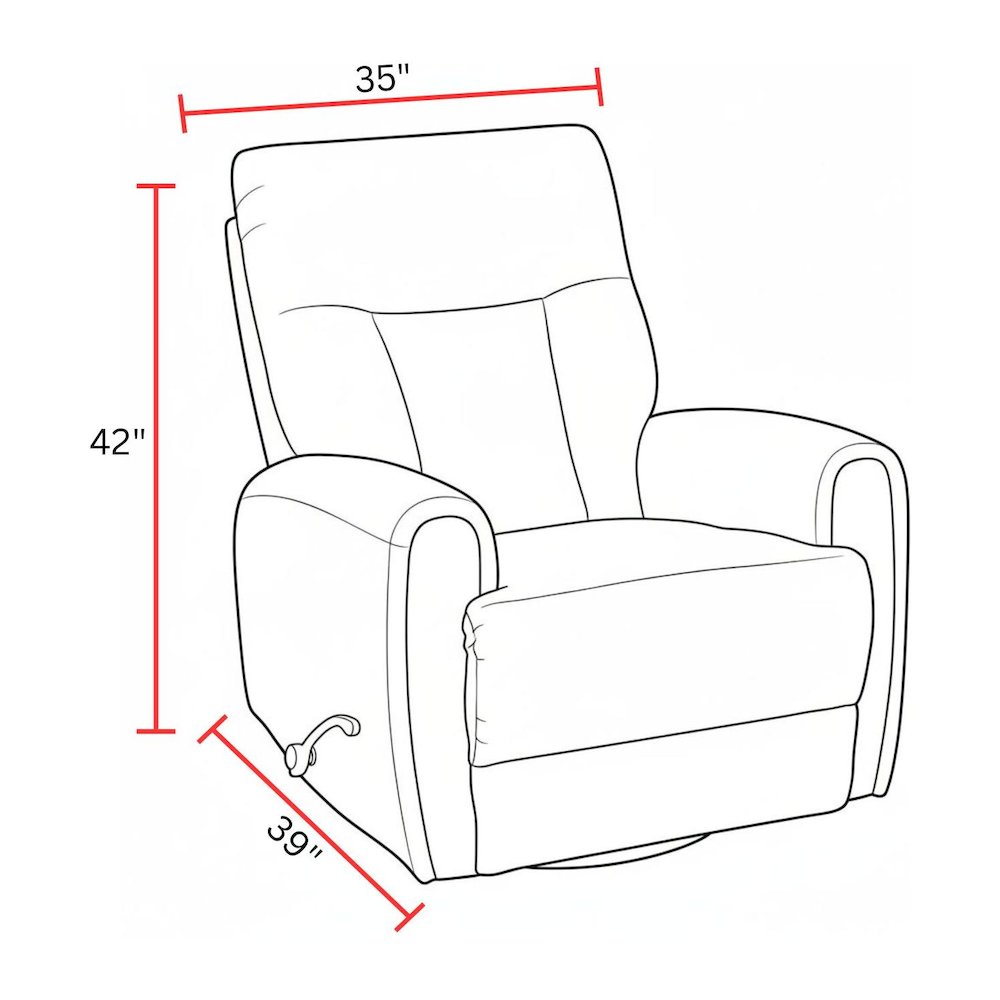 Natalia Nightfall Manual Swivel Glider Recliner