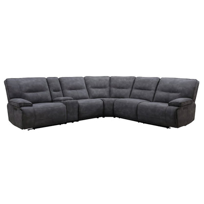 6 Piece Modular Power Reclining Sectional with Power Adjustable Headrests