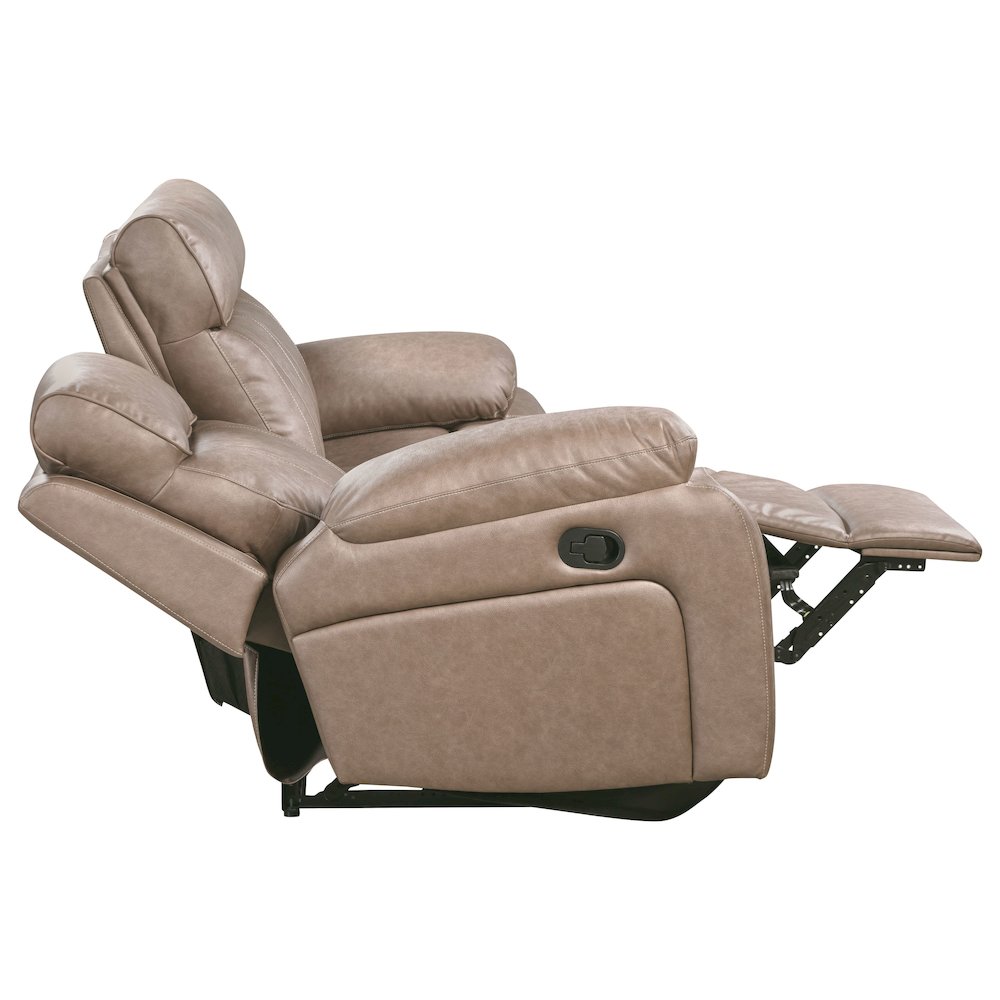 Theon Stokes Toffee Reclining Loveseat